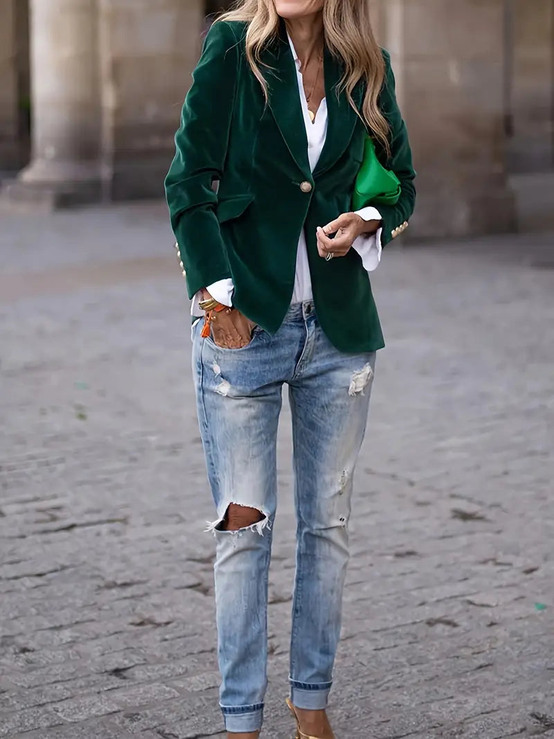 Amelia Velvet Tailored Blazer