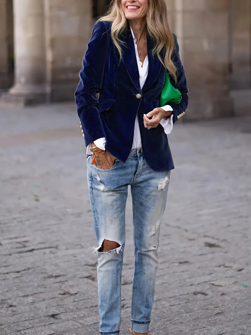 Amelia Velvet Tailored Blazer