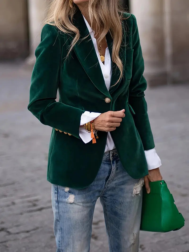 Amelia Velvet Tailored Blazer