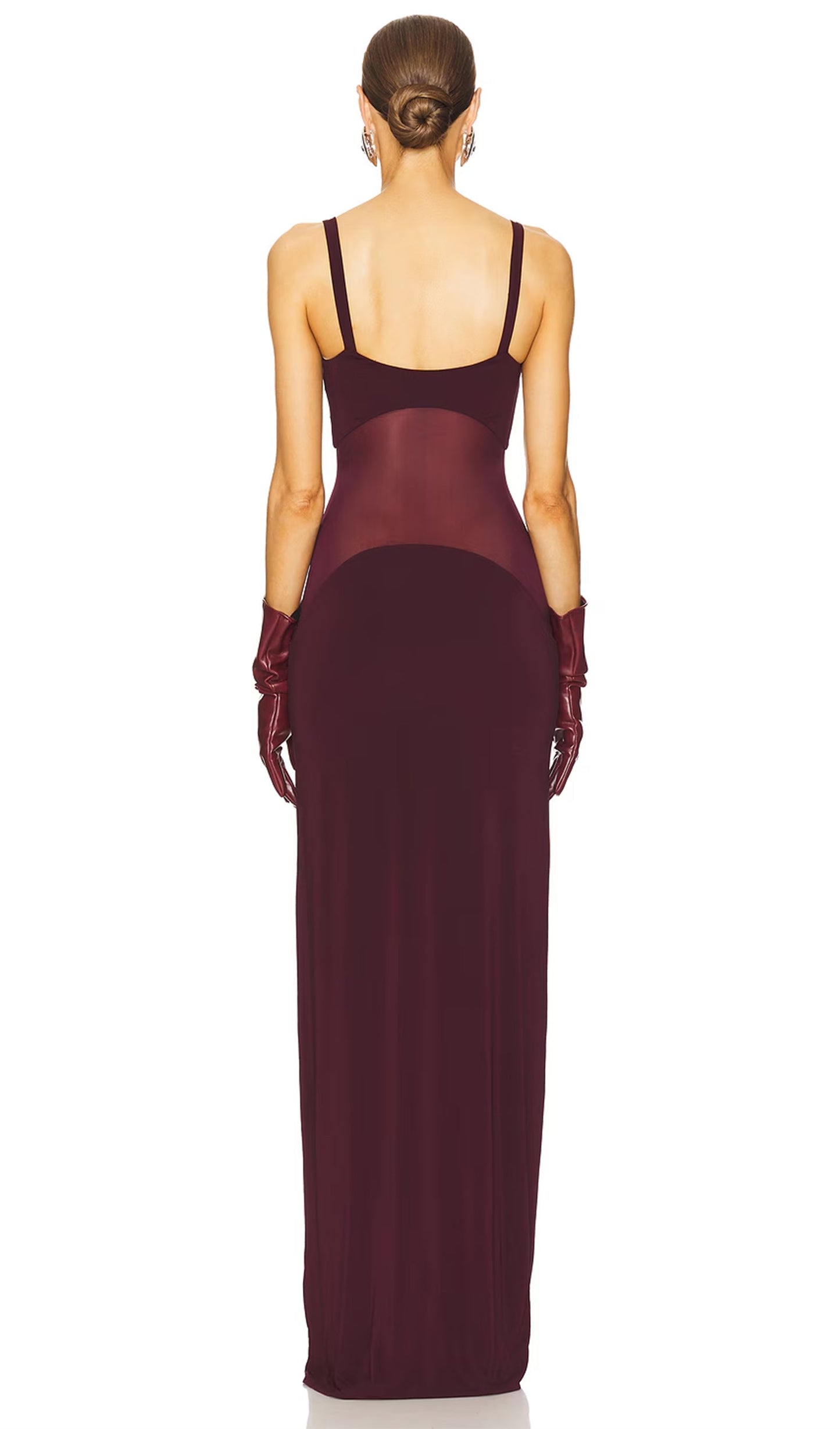 Silhouette Sheer Maxi Dress – Elegant Flow with Layered Lightness