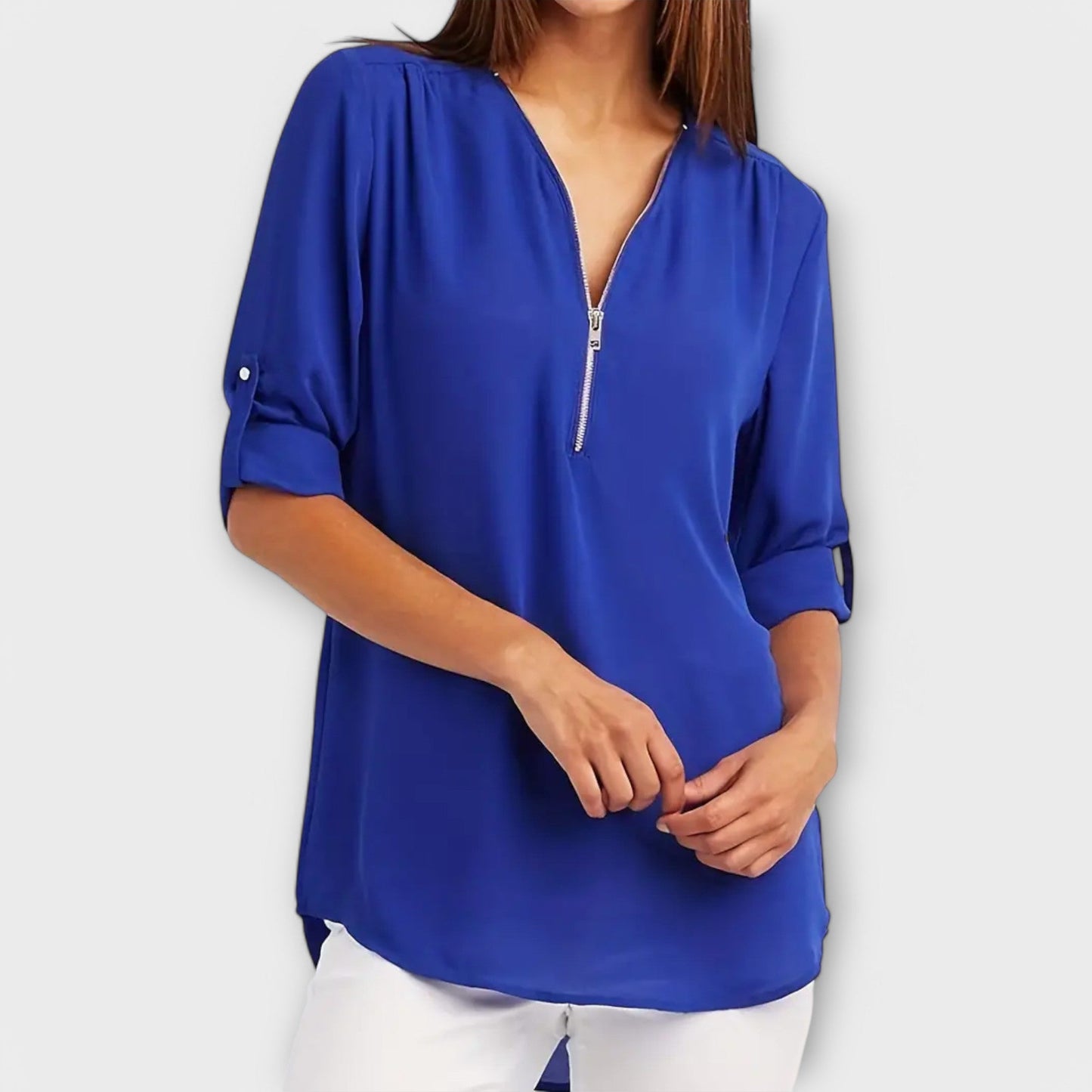Ruby Relaxed Chic V-Neck Blouse