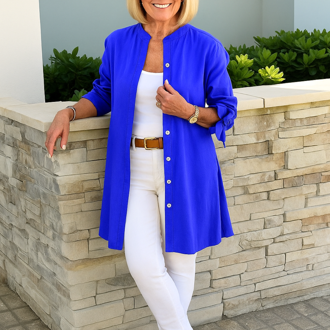 Serenya Bow-Sleeve Blouse