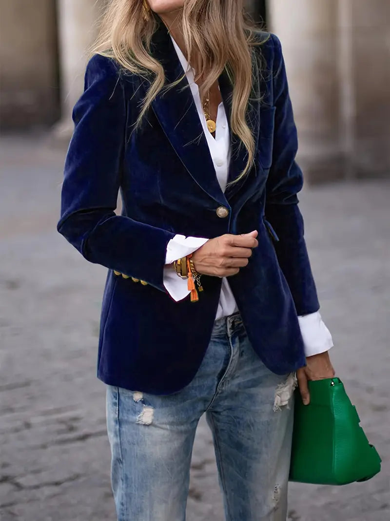 Amelia Velvet Tailored Blazer