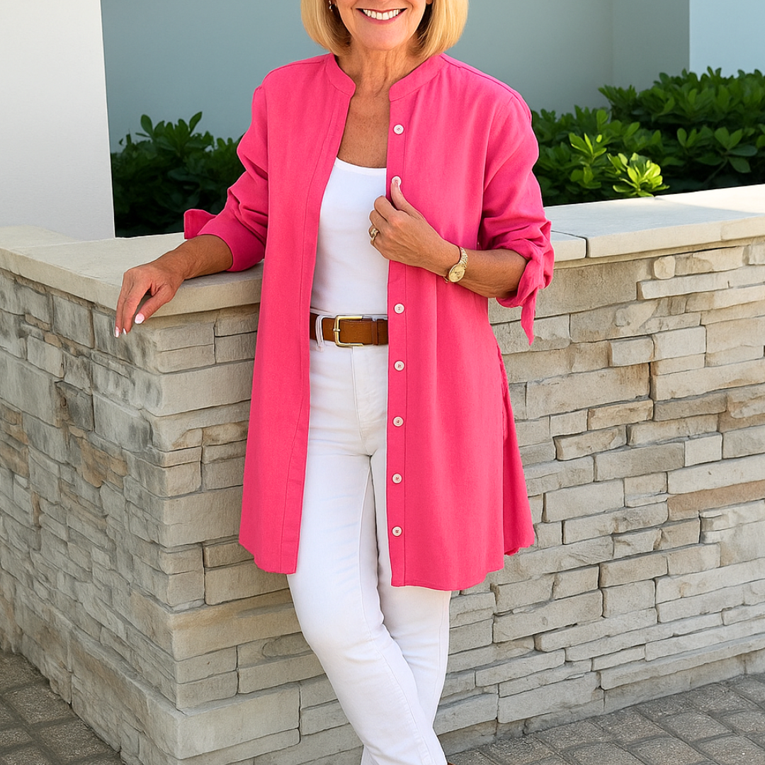 Serenya Bow-Sleeve Blouse