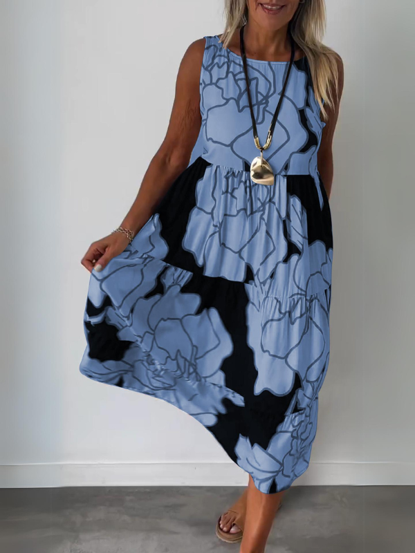 Wanda Vibrant Sleeveless Midi Dress