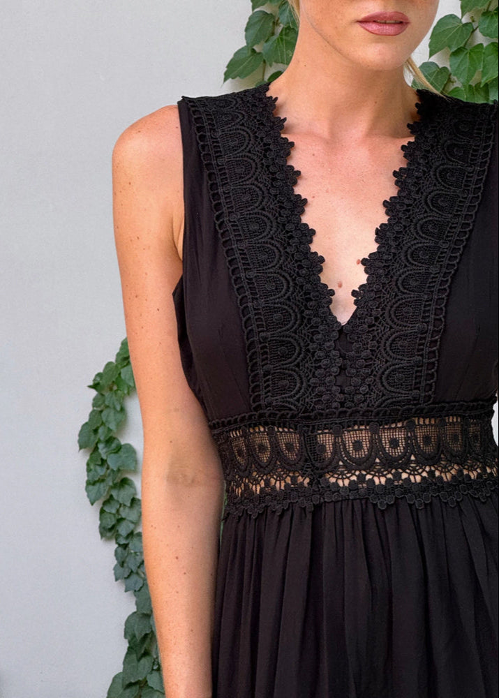 Stylish Summer Dress With Fancy Lace
