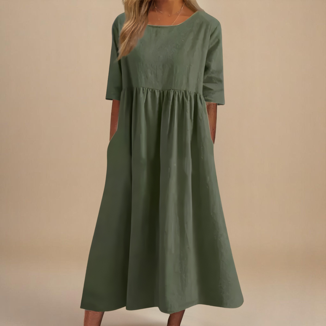 Eloise Easy-Care Cotton Day Dress