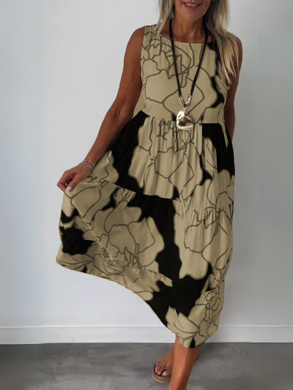 Wanda Vibrant Sleeveless Midi Dress