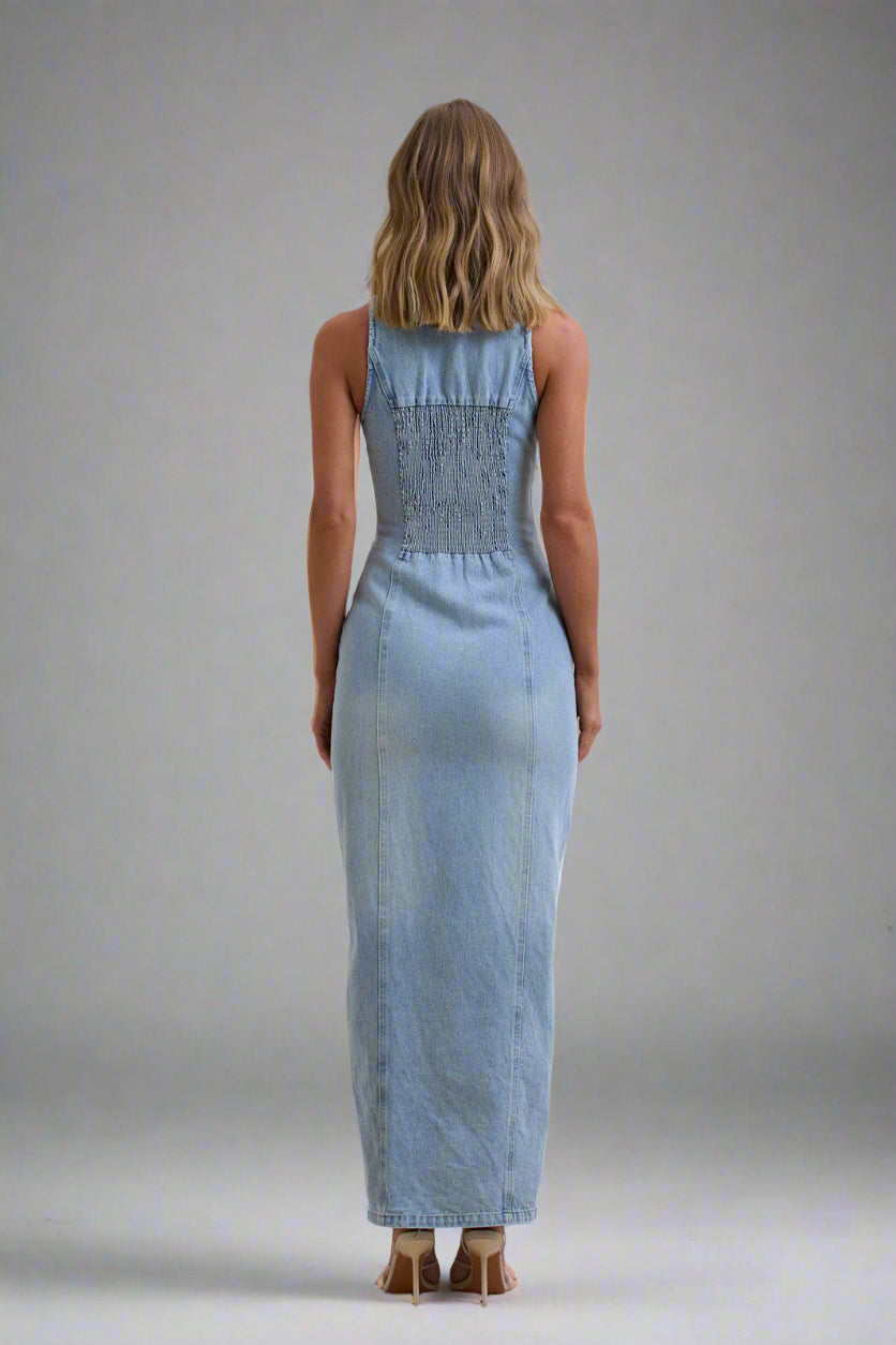 Billie Maxi Denim Dress