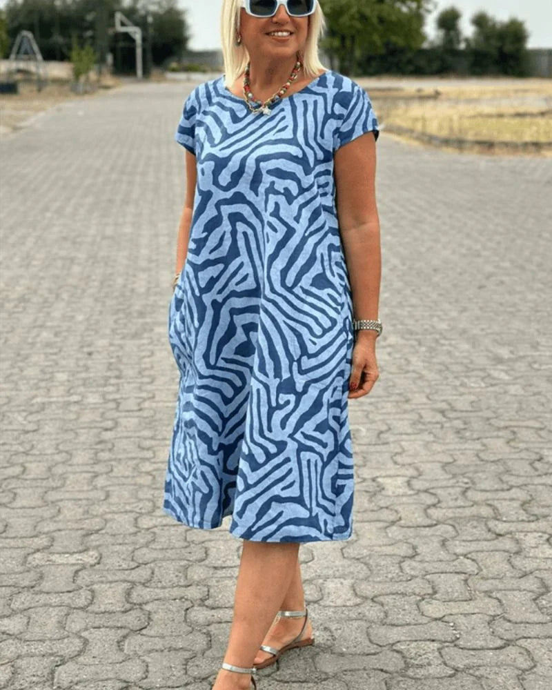 Olivia Vintage Dress With Perfect Fit And Beautiful Print
