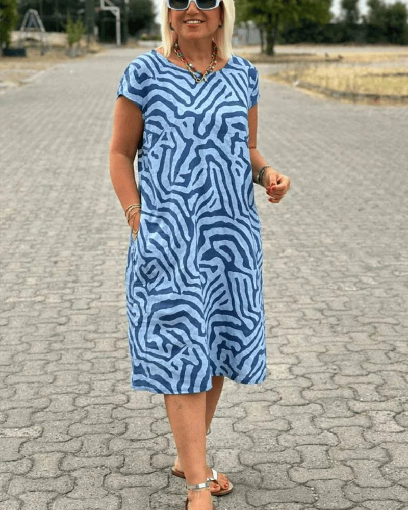 Olivia Vintage Dress With Perfect Fit And Beautiful Print