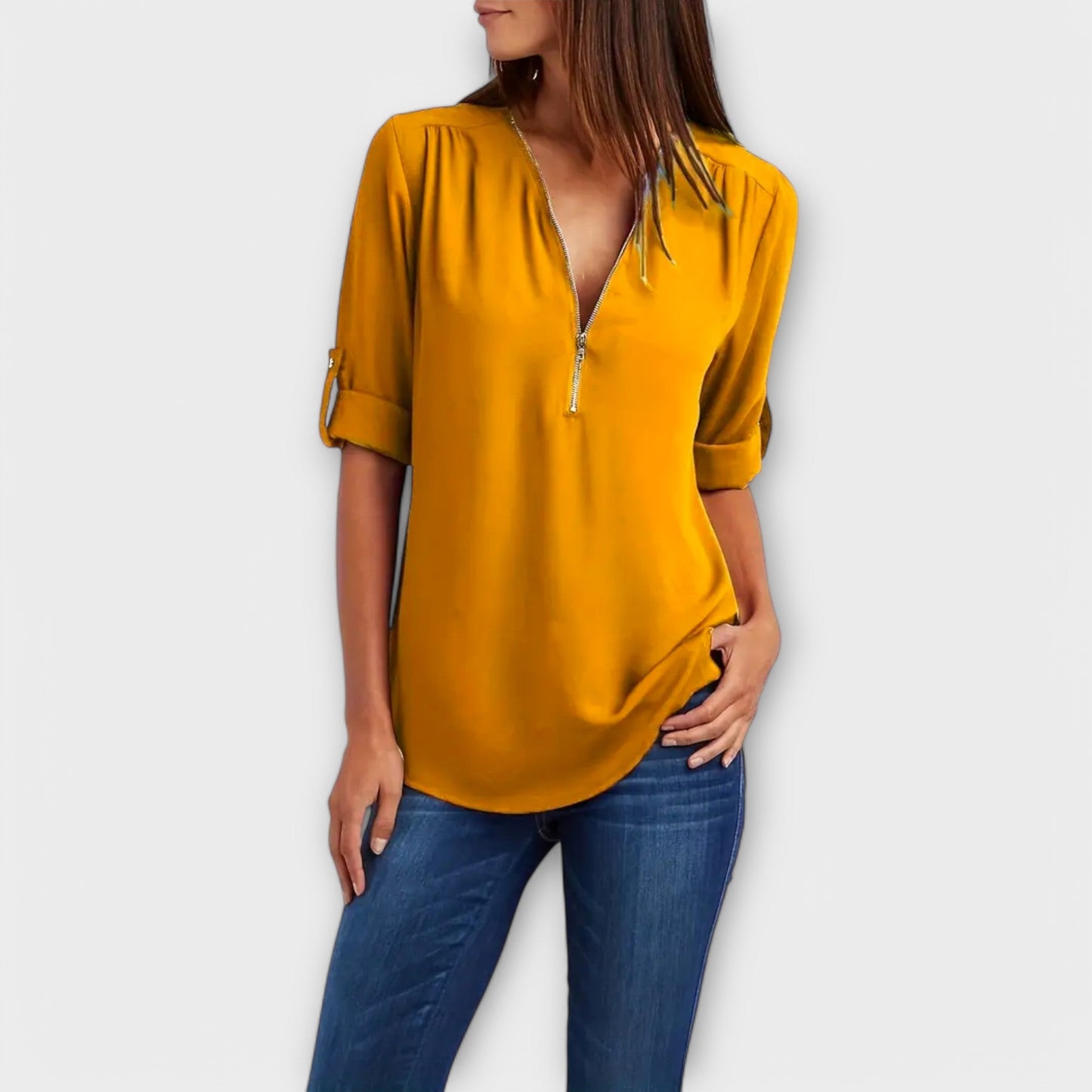 Ruby Relaxed Chic V-Neck Blouse