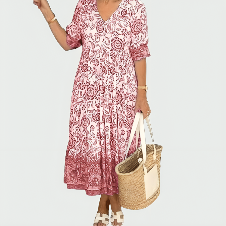 Zara Coastal Cotton Blend Summer Dress