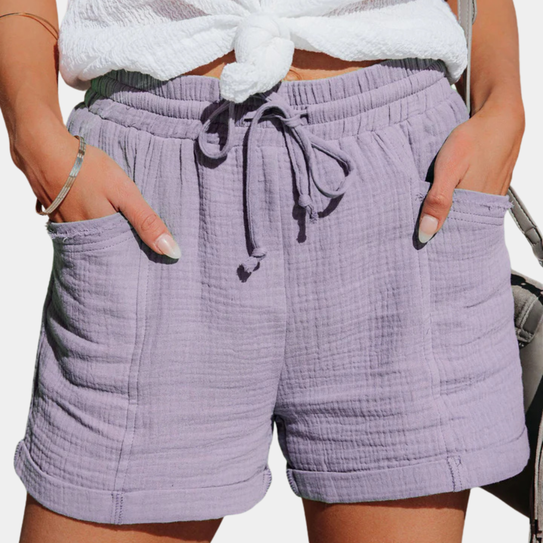 Briony Loose Fit Women’s Shorts with Elastic Waist