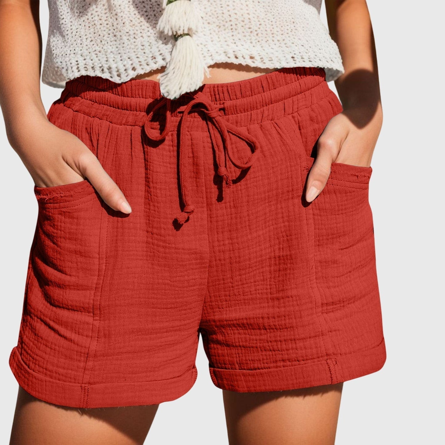 Briony Loose Fit Women’s Shorts with Elastic Waist