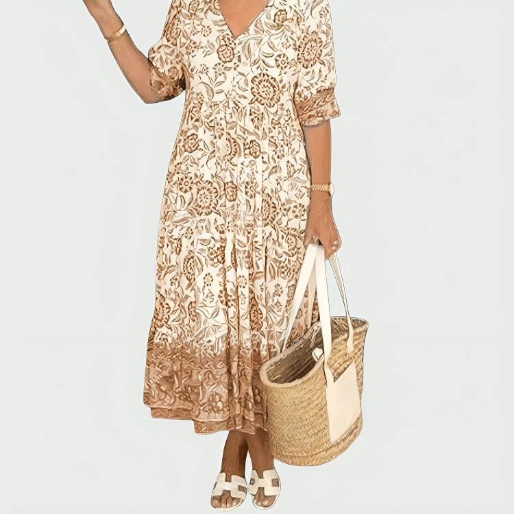 Zara Coastal Cotton Blend Summer Dress