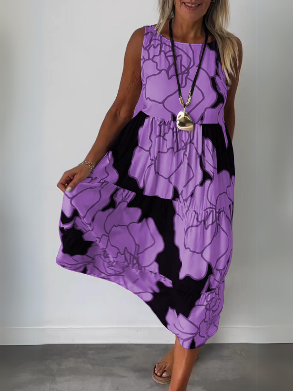 Wanda Vibrant Sleeveless Midi Dress
