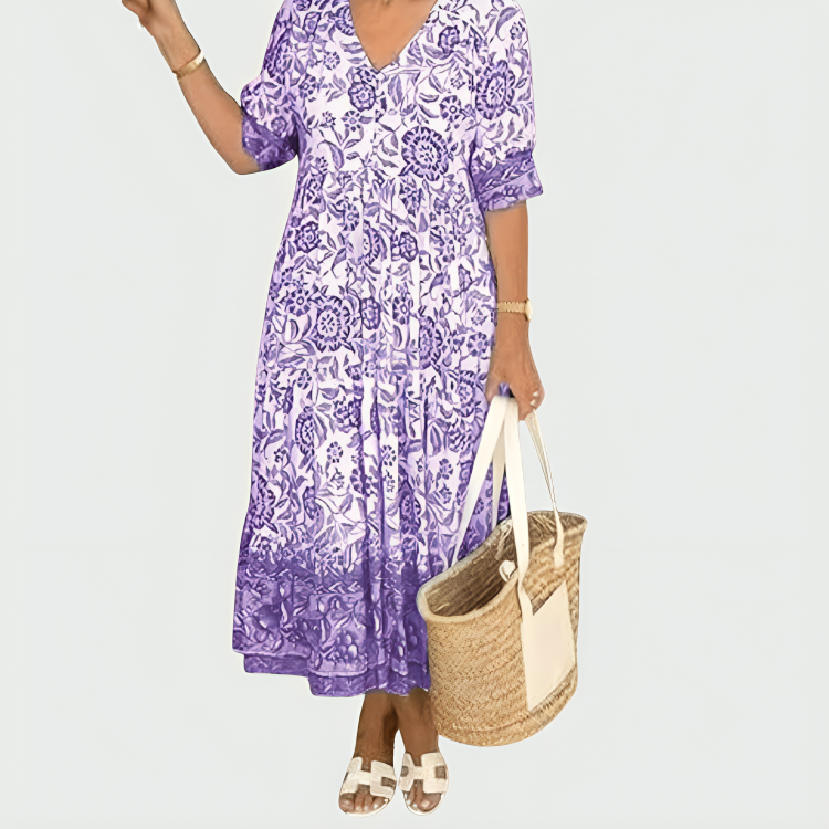 Zara Coastal Cotton Blend Summer Dress