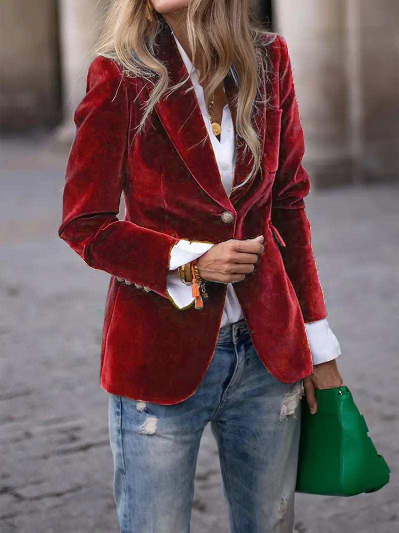 Amelia Velvet Tailored Blazer