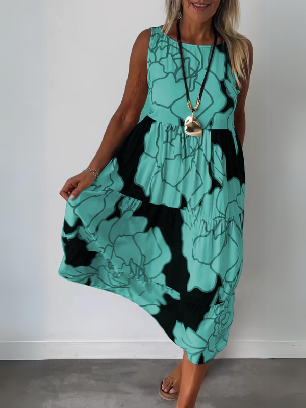 Wanda Vibrant Sleeveless Midi Dress