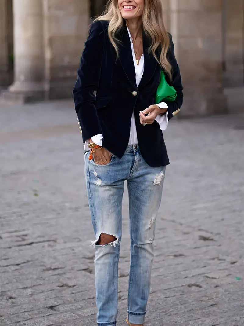 Amelia Velvet Tailored Blazer