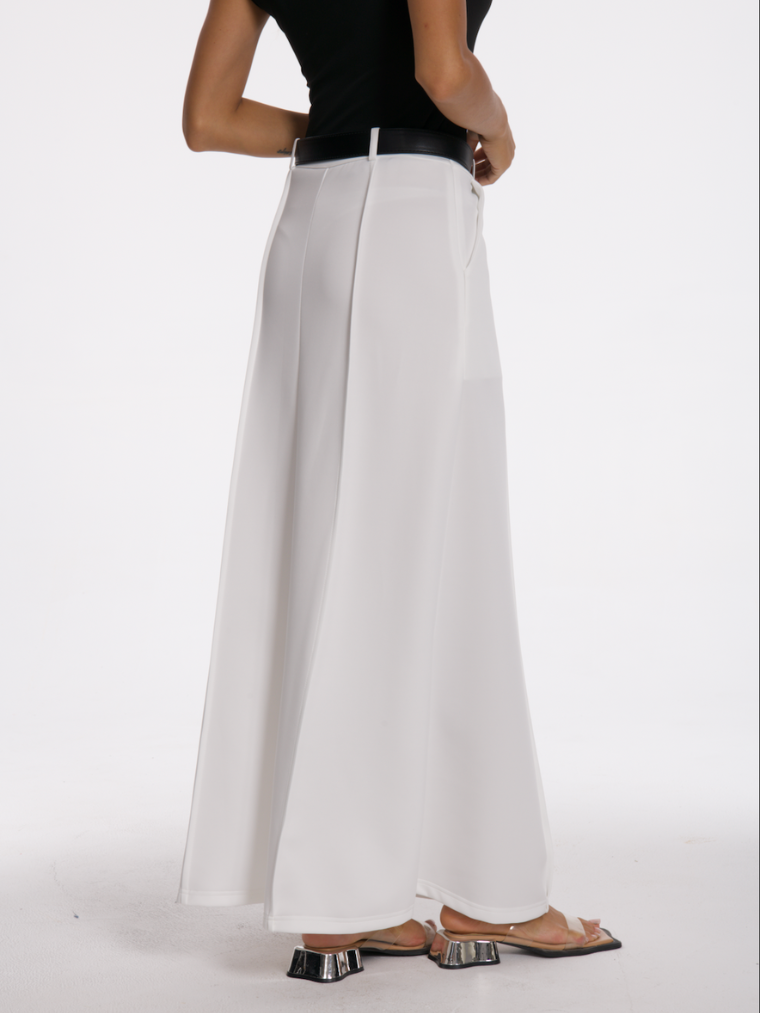 Sophie Ribbed Drape Midi Skirt + FREE Gift