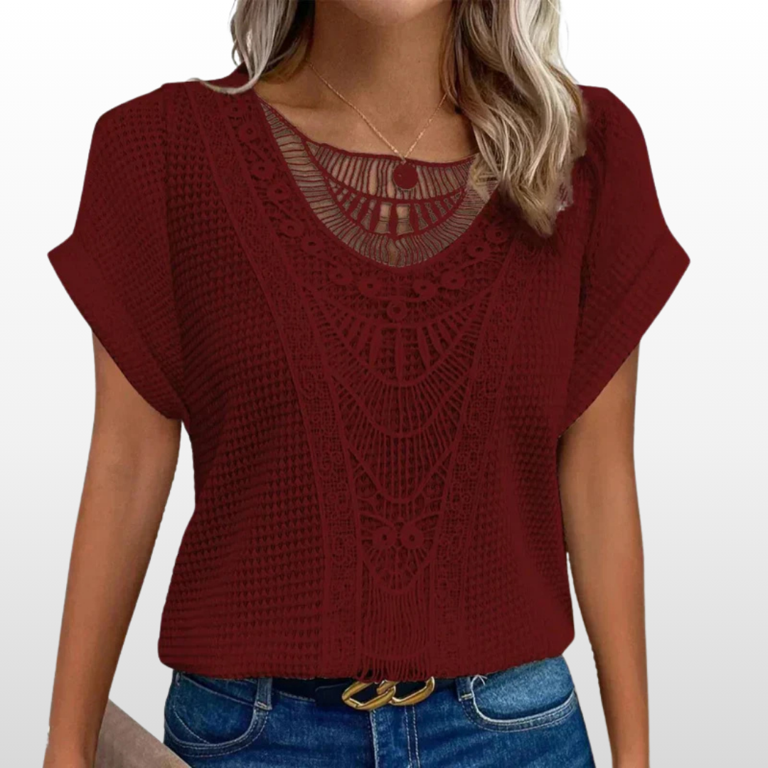 Serafina Soft Lace Blouse – Romantic Detailing & Relaxed Fit
