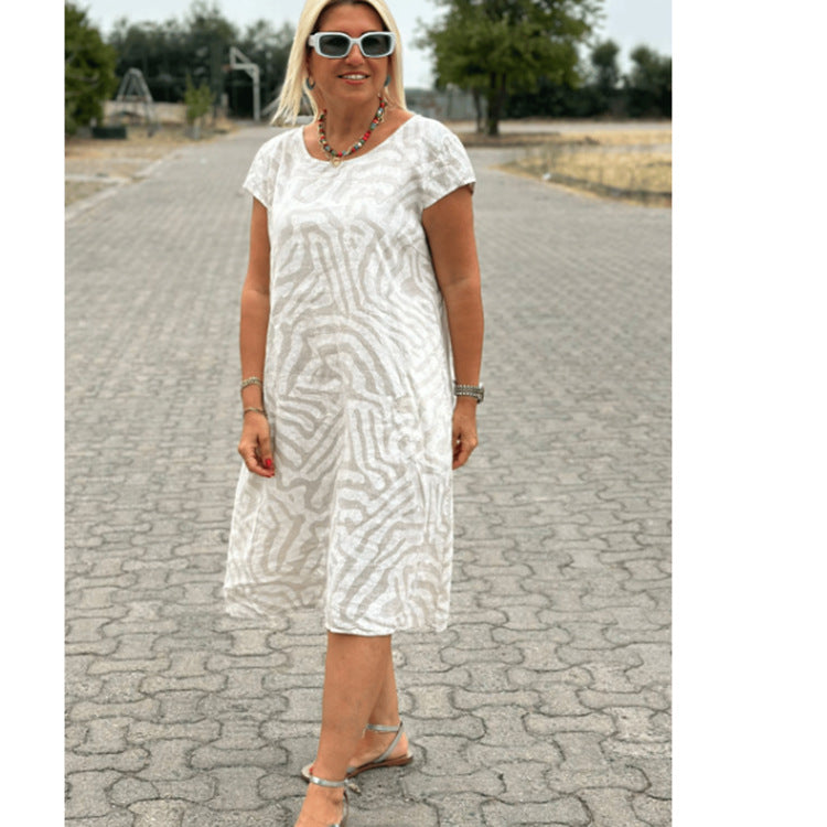 Olivia Vintage Dress With Perfect Fit And Beautiful Print