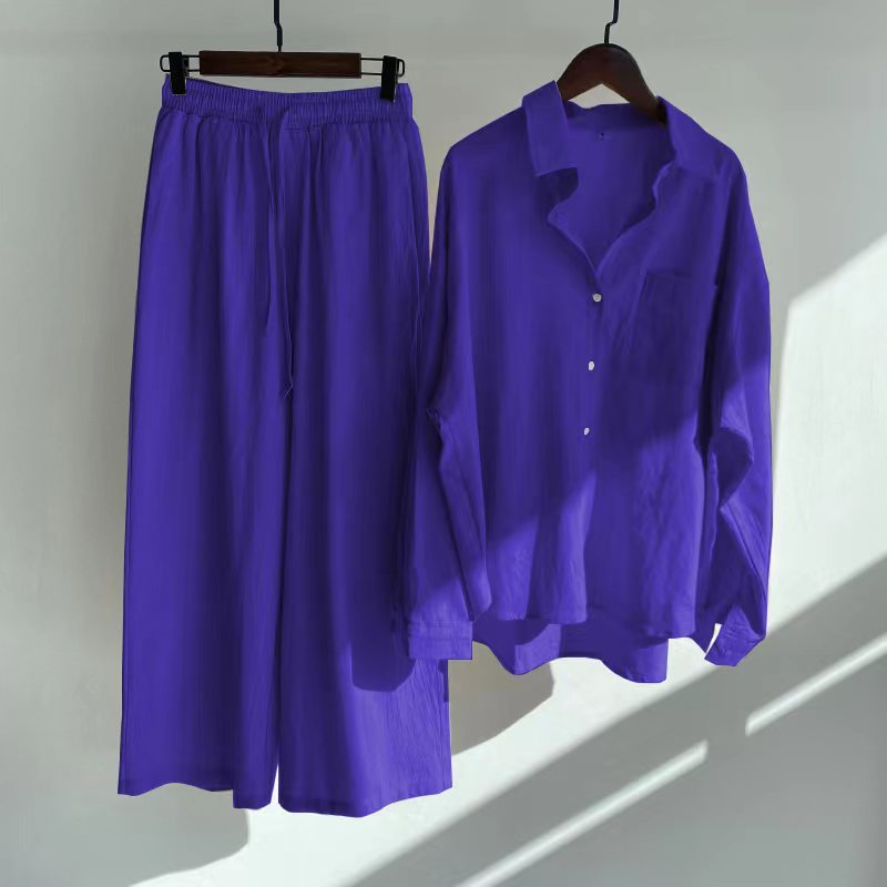 Matilda Comfort Set – Timeless Shirt & Loose Trousers