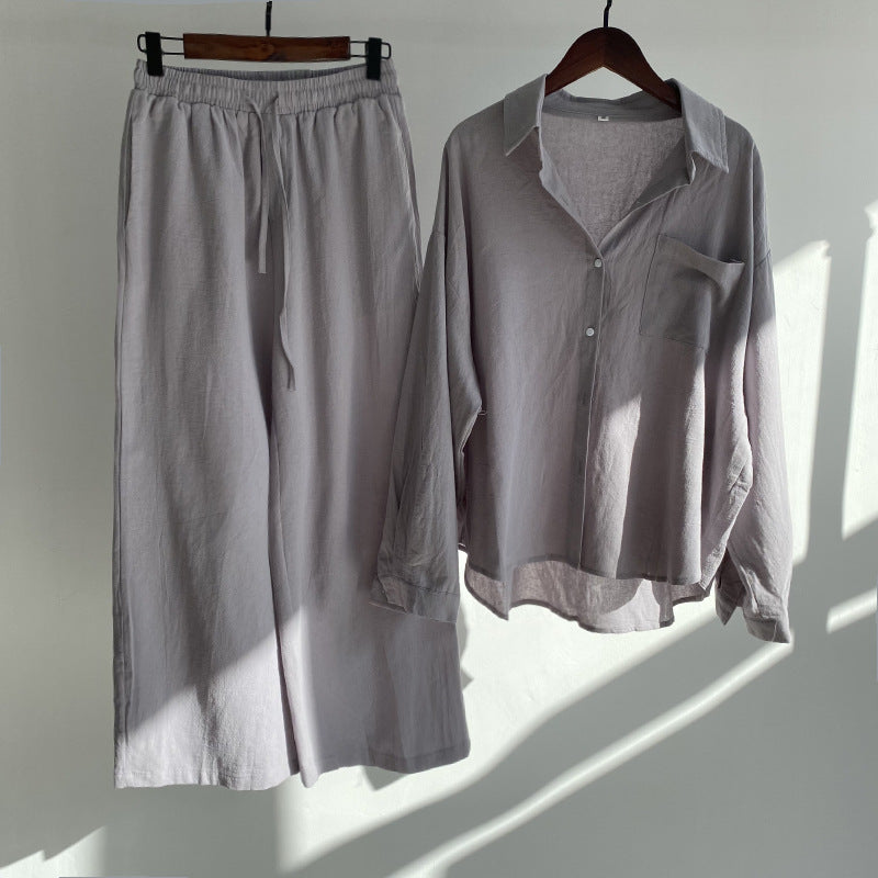 Matilda Comfort Set – Timeless Shirt & Loose Trousers