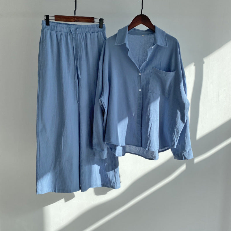 Matilda Comfort Set – Timeless Shirt & Loose Trousers