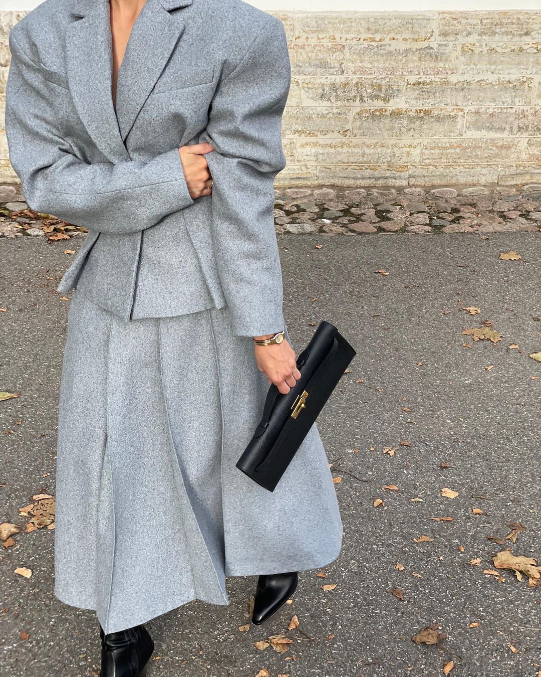 Charlotte Power Pleat Blazer & Skirt Set