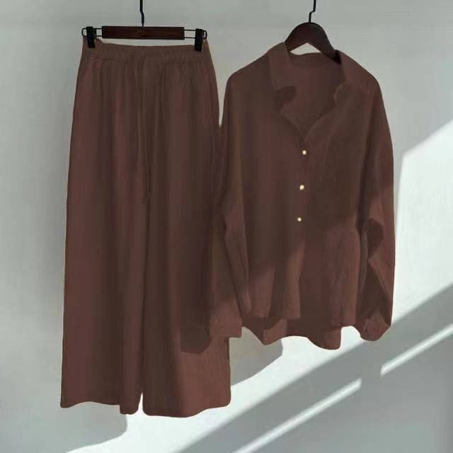 Matilda Comfort Set – Timeless Shirt & Loose Trousers
