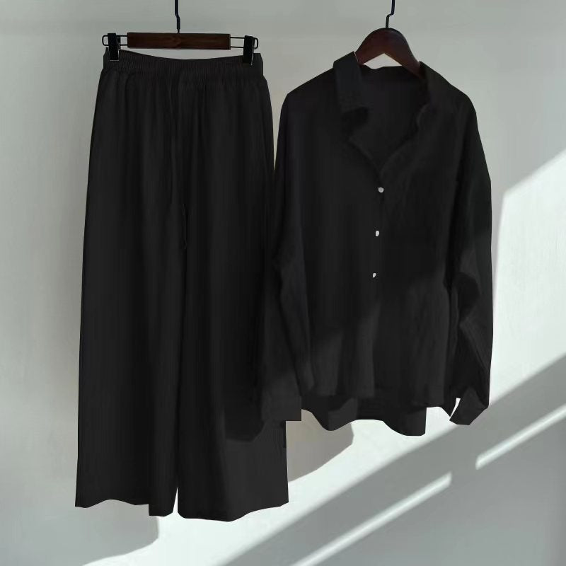 Matilda Comfort Set – Timeless Shirt & Loose Trousers