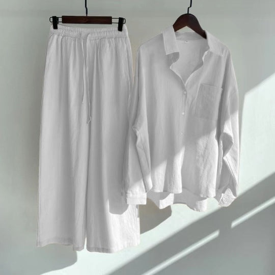 Matilda Comfort Set – Timeless Shirt & Loose Trousers