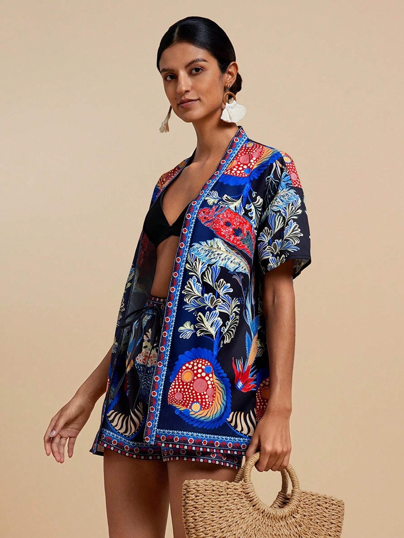 Ruby Dune Linen-Blend Shorts Set