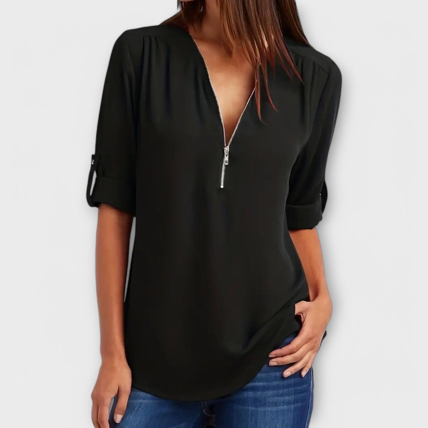 Ruby Relaxed Chic V-Neck Blouse