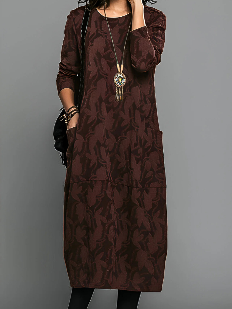 Isla Winter Chic Pocket Jacquard Dress
