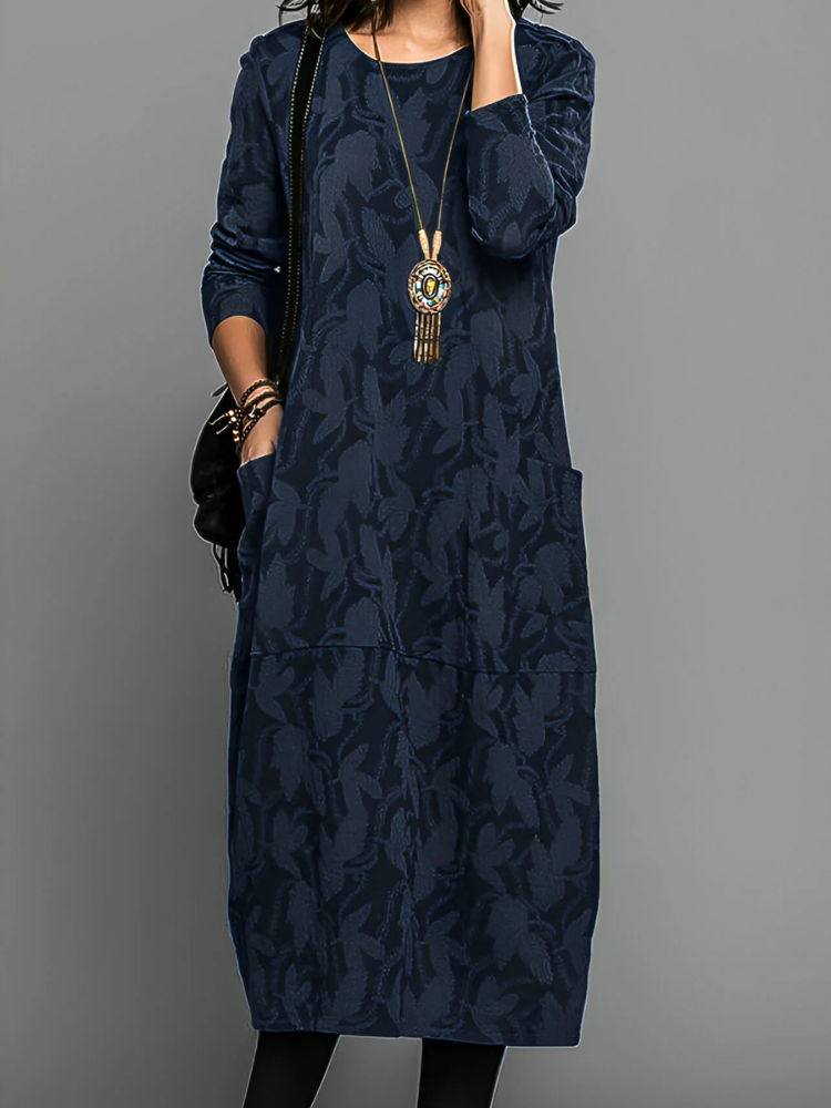 Isla Winter Chic Pocket Jacquard Dress