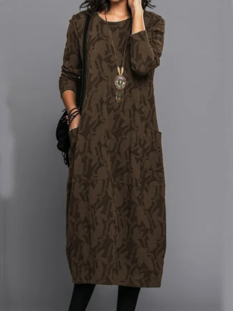 Isla Winter Chic Pocket Jacquard Dress