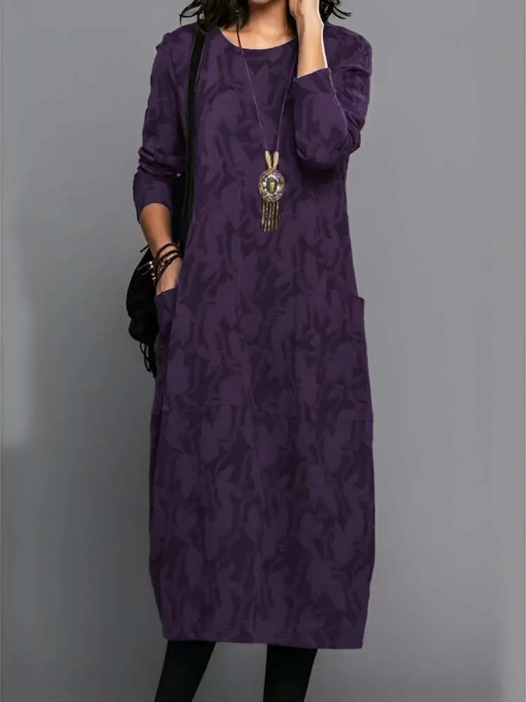 Isla Winter Chic Pocket Jacquard Dress