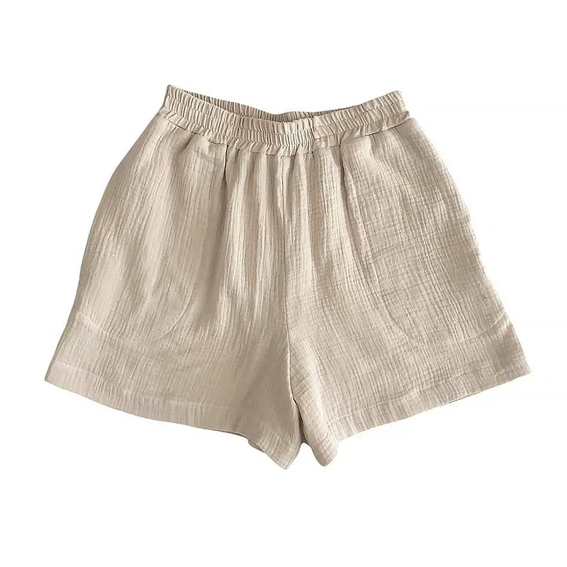 Delphine Breathable Cotton Mid-Thigh Shorts