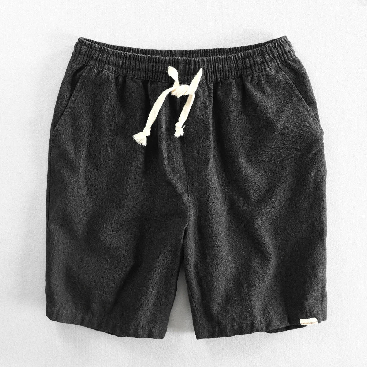 Elodie Cotton Linen Viscose Blend Drawstring Shorts