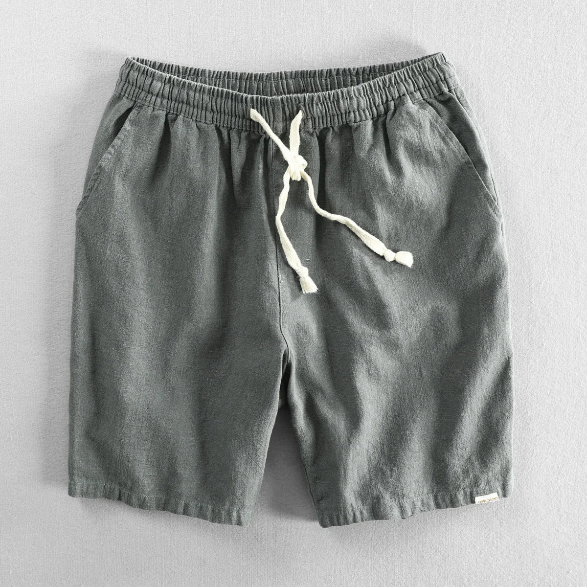 Elodie Cotton Linen Viscose Blend Drawstring Shorts