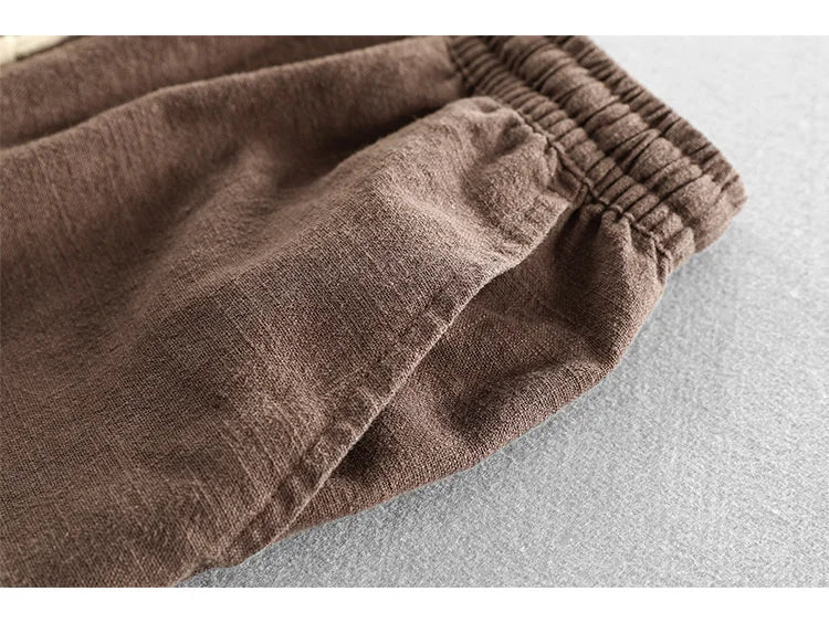 Elodie Cotton Linen Viscose Blend Drawstring Shorts
