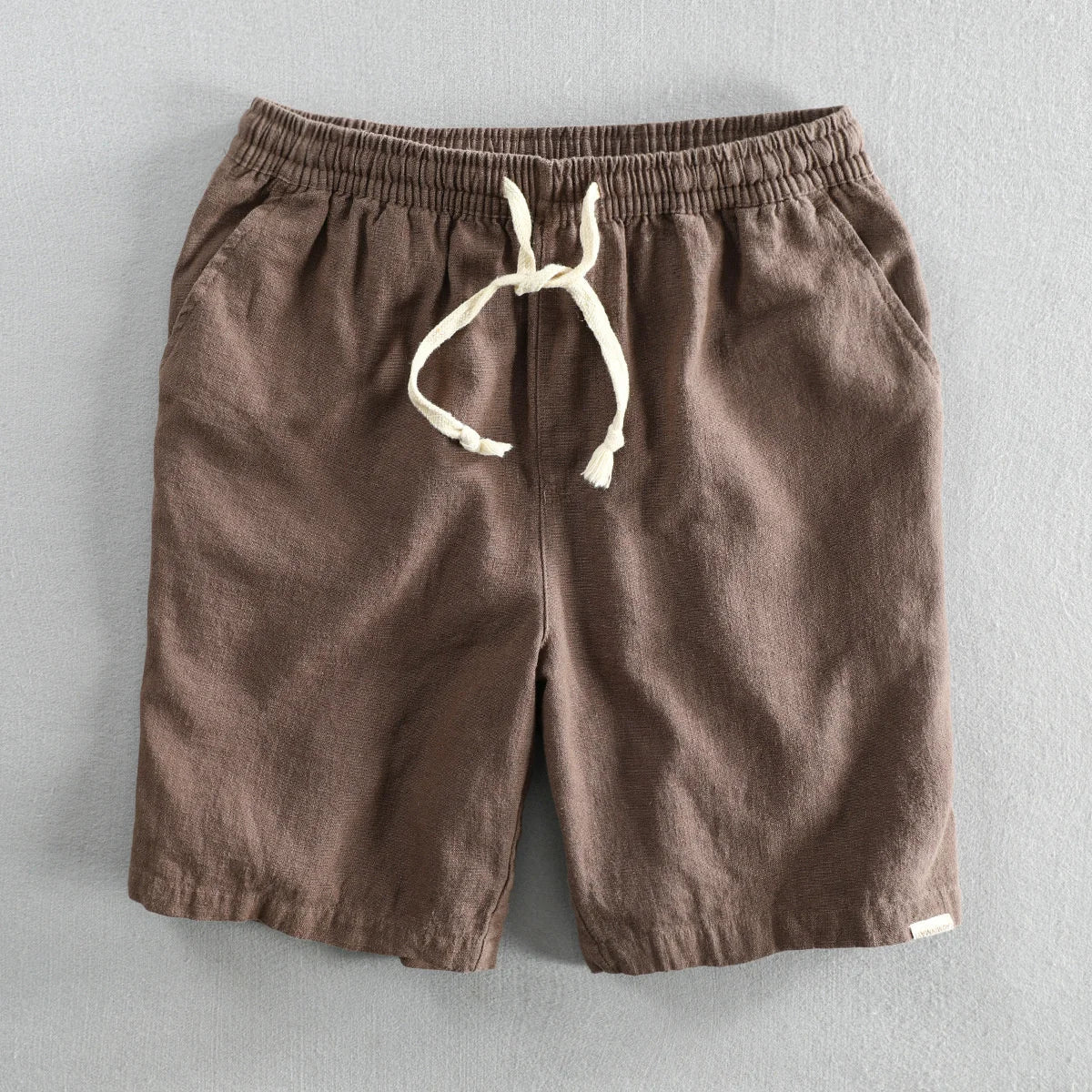 Elodie Cotton Linen Viscose Blend Drawstring Shorts