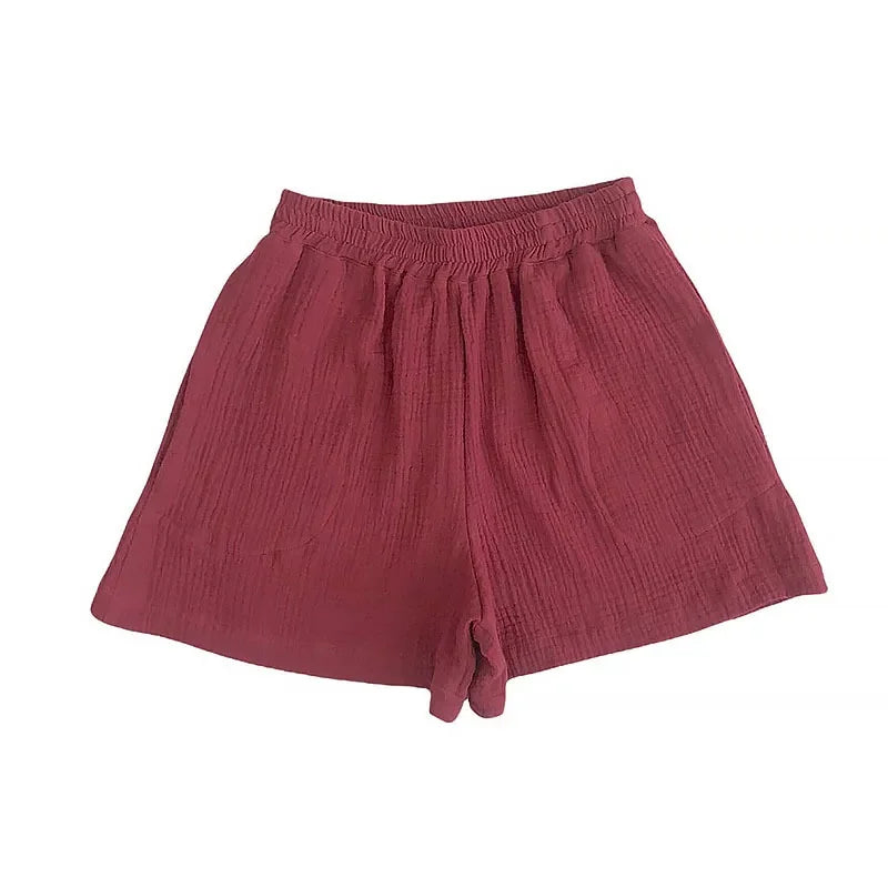 Delphine Breathable Cotton Mid-Thigh Shorts
