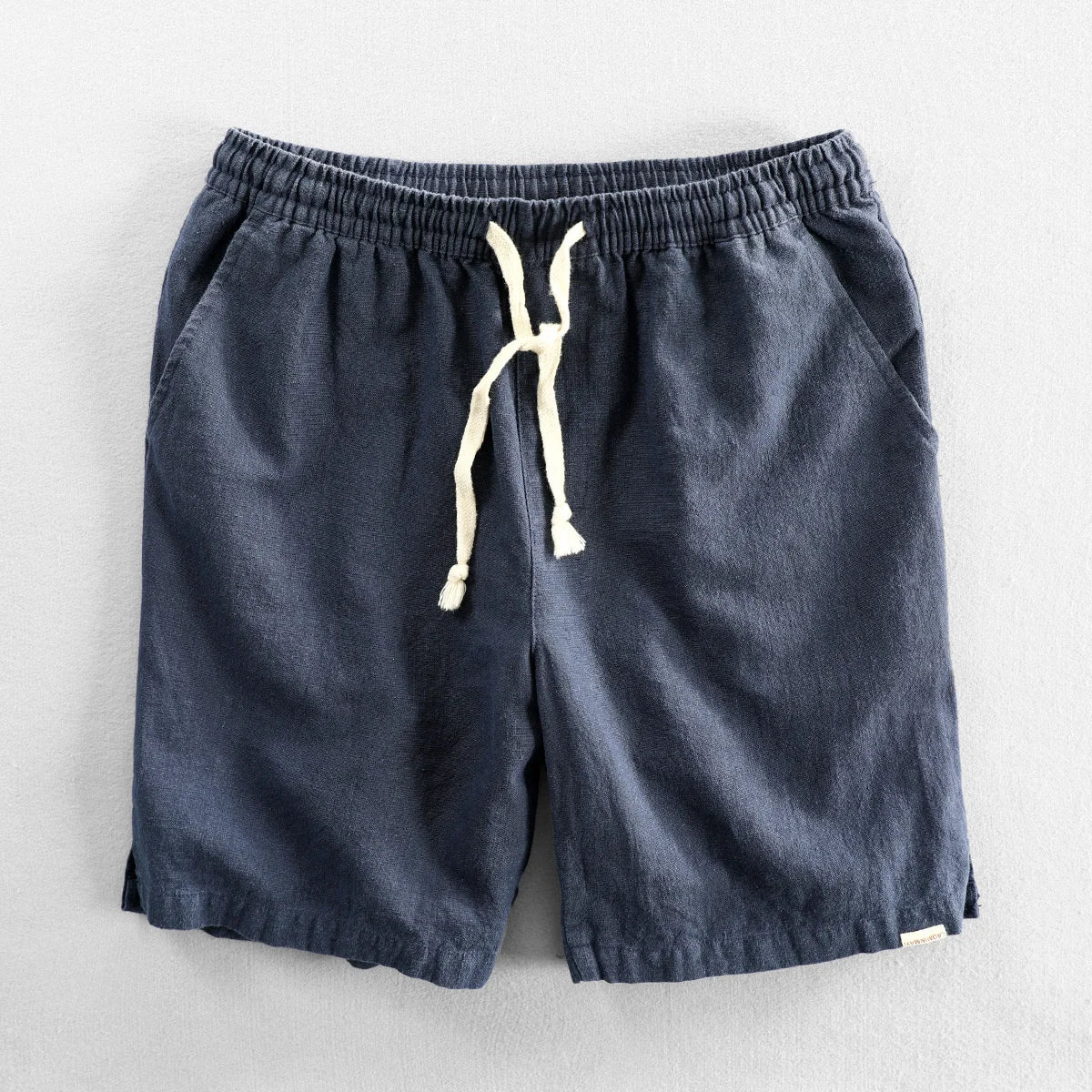 Elodie Cotton Linen Viscose Blend Drawstring Shorts