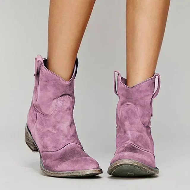 Harper Vintage Western Ankle Boots