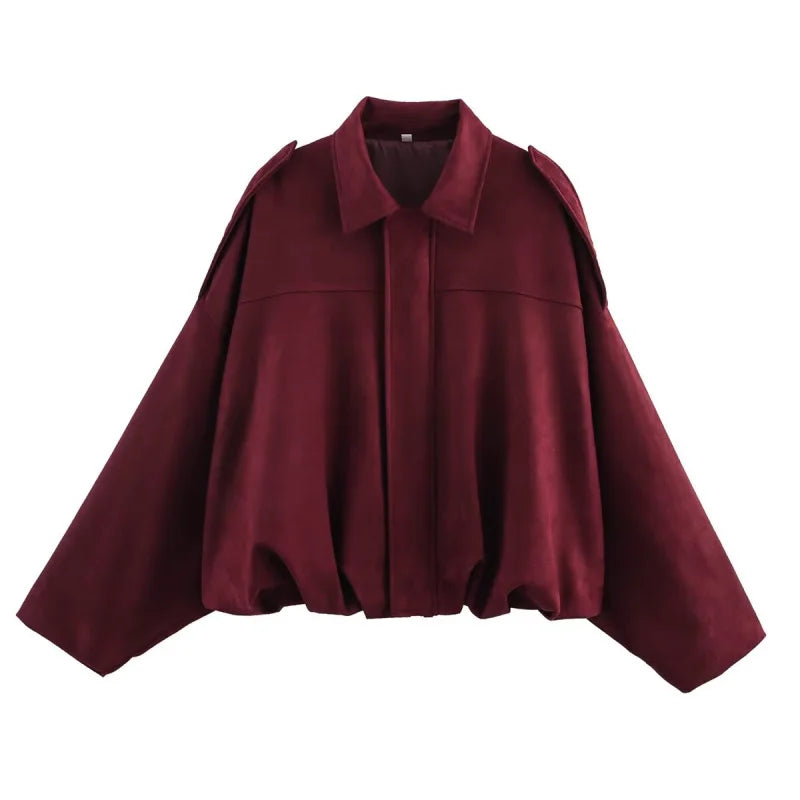 Suede Street Bomber – Soft-Touch Outerwear with Urban Edge